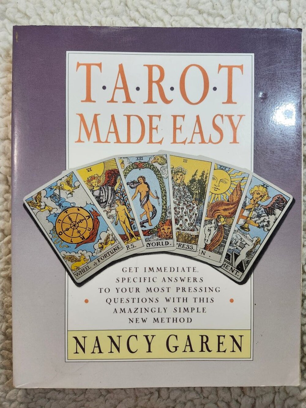 Nancy Garen Tarot Made Easy Paperback 1989 Fireside Rider Waite Tarot Book Guide